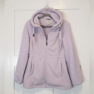 Koolaburra By Ugg Hooded Bonded Fleece Jacket Inner Cinch Waist Size XS …
